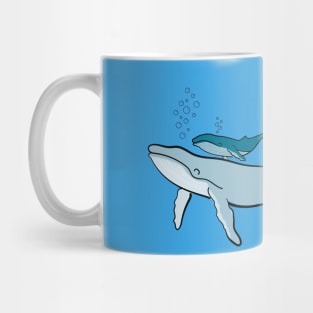 Whale Mom and Calf Mug